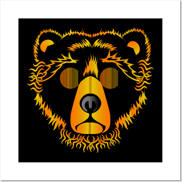 Dabs the Honey Oil Bear Wall Art by slippery slope creations